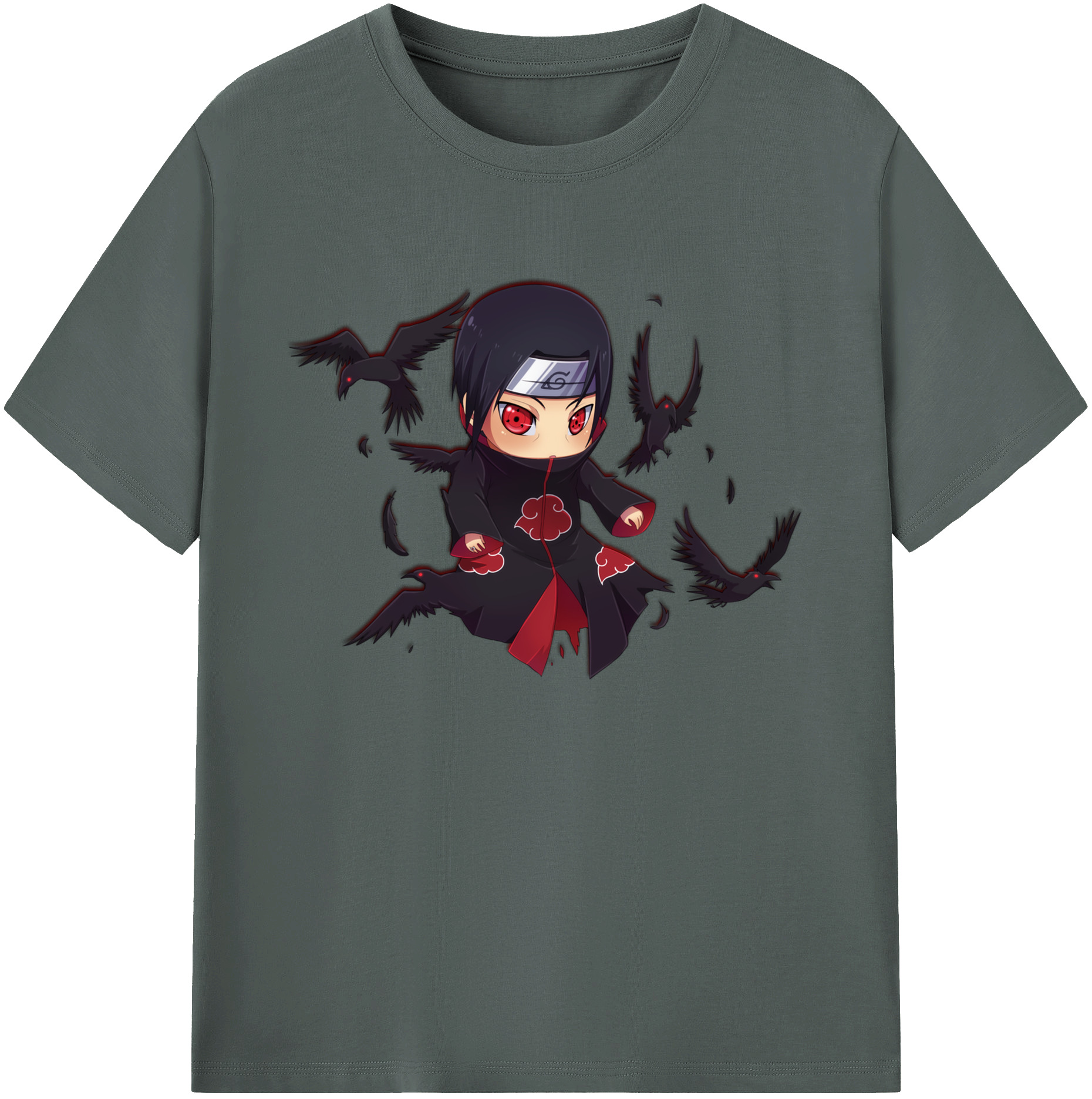 （画像用） NARUTO -ナルト- うちは イタチ Uchiha Itachi 綿100％ メンズ半袖Tシャツ｜肌触りやわらか＆通気性